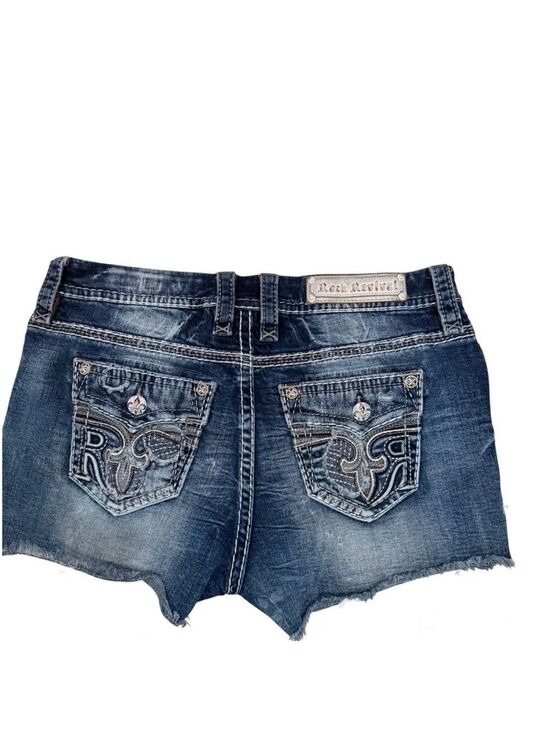 Rock Revival Pants - Rock Revival Ziylia Women's Distressed Denim Shorts Size 30
